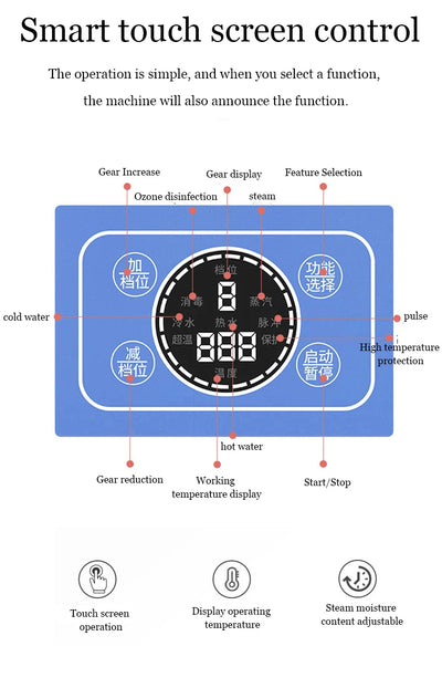 Professional portable uphplstery steam pressure washer 110V/220V steam cleaner for cars house kitchen air conditioner