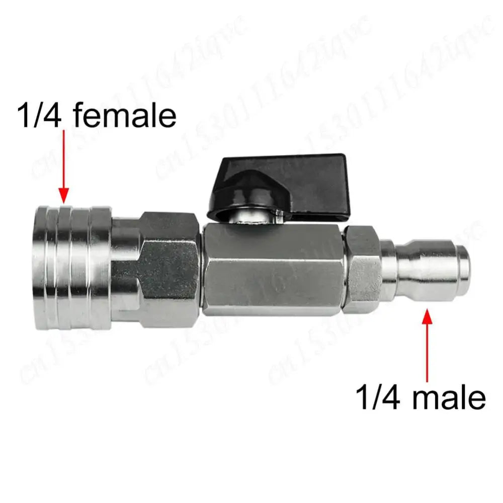 High Pressure Washer Ball Valve Kit with 3/8 Or 1/4 Inch Quick Connect Plug Power Washer Hose Control 4500 PSI Water Flow Switch