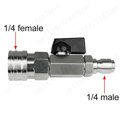 High Pressure Washer Ball Valve Kit with 3/8 Or 1/4 Inch Quick Connect Plug Power Washer Hose Control 4500 PSI Water Flow Switch