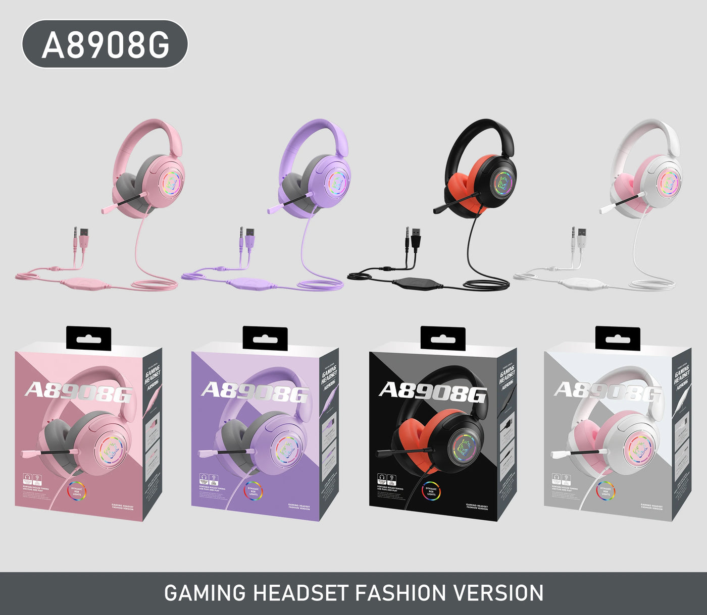 Original Earphones Wired Gaming Headset 3.5mm Wired Headphones Over Ear with Microphone Stereo Earbuds Sports For PS4 PC Phones