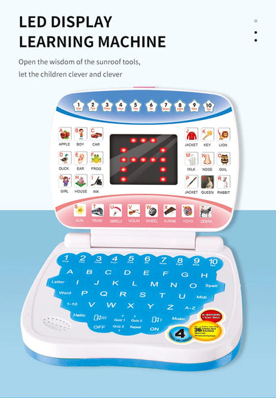 Learning Machine Laptop Computer Child Electronic Preschool Language Education Toys Gift Toddler Kid Developing Cognitive Skills