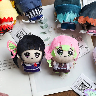 New 10cm Anime Demon Slayer Tomioka Giyu Kamado Tanjirou Kamado Nezuko Agatsuma Zenitsu Shinazugawa Genya Plush Toy Doll Gift