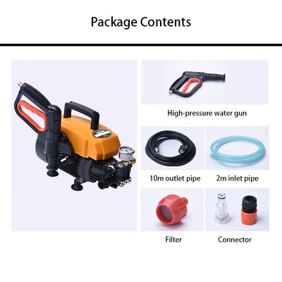 Portable 220v 1300psi High Pressure Washer Car Washer Water Gun Pressure Water Pump 90bar Real Outlet  for Parkside Foam Lance