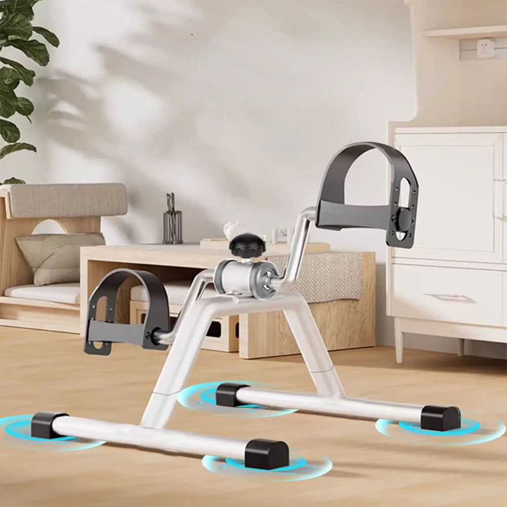 Portable Pedal Exerciser Mini Exercise Bike Adjustable Resistance Under Desk Bike Pedal Exerciser Multi-Function for Seniors