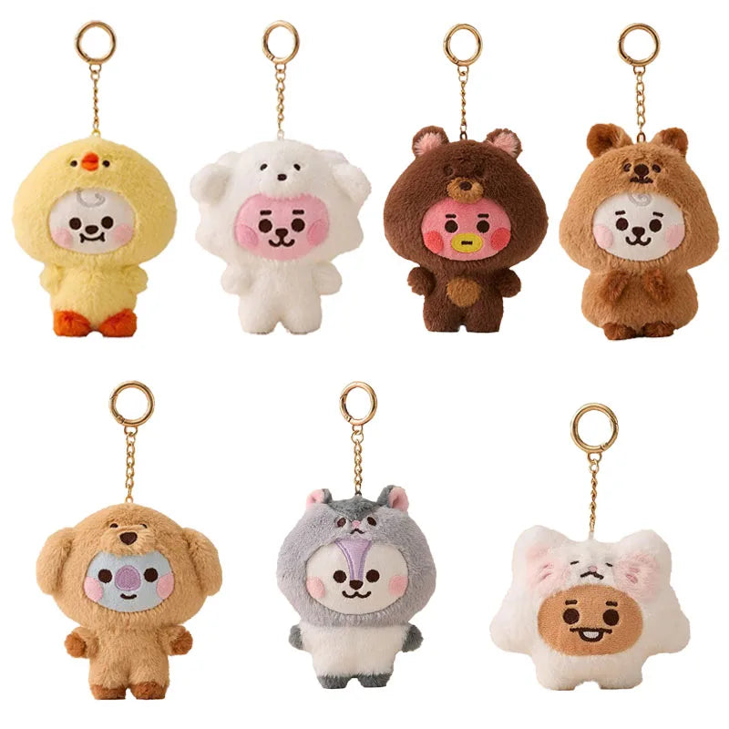2025 New Bt21Ed Kawaii Plush Cosplaycosp Plush Toy Doll Keychain Cute Cartoon COOKY SHOOKY MANG Plush Pendant Bag Accessories