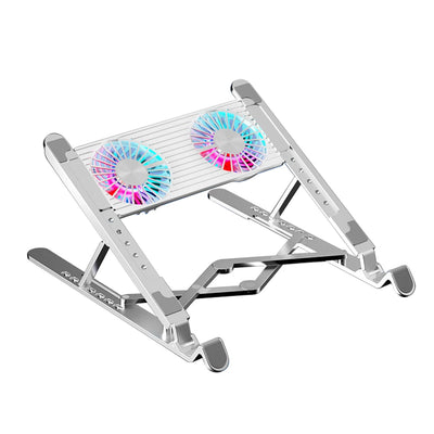 Laptop Cooling Pad with 2/4 Fans Foldable Gaming Laptop Cooler Fan RGB Silent Portable Laptop Holder for 11-17.3 Inch Notebook