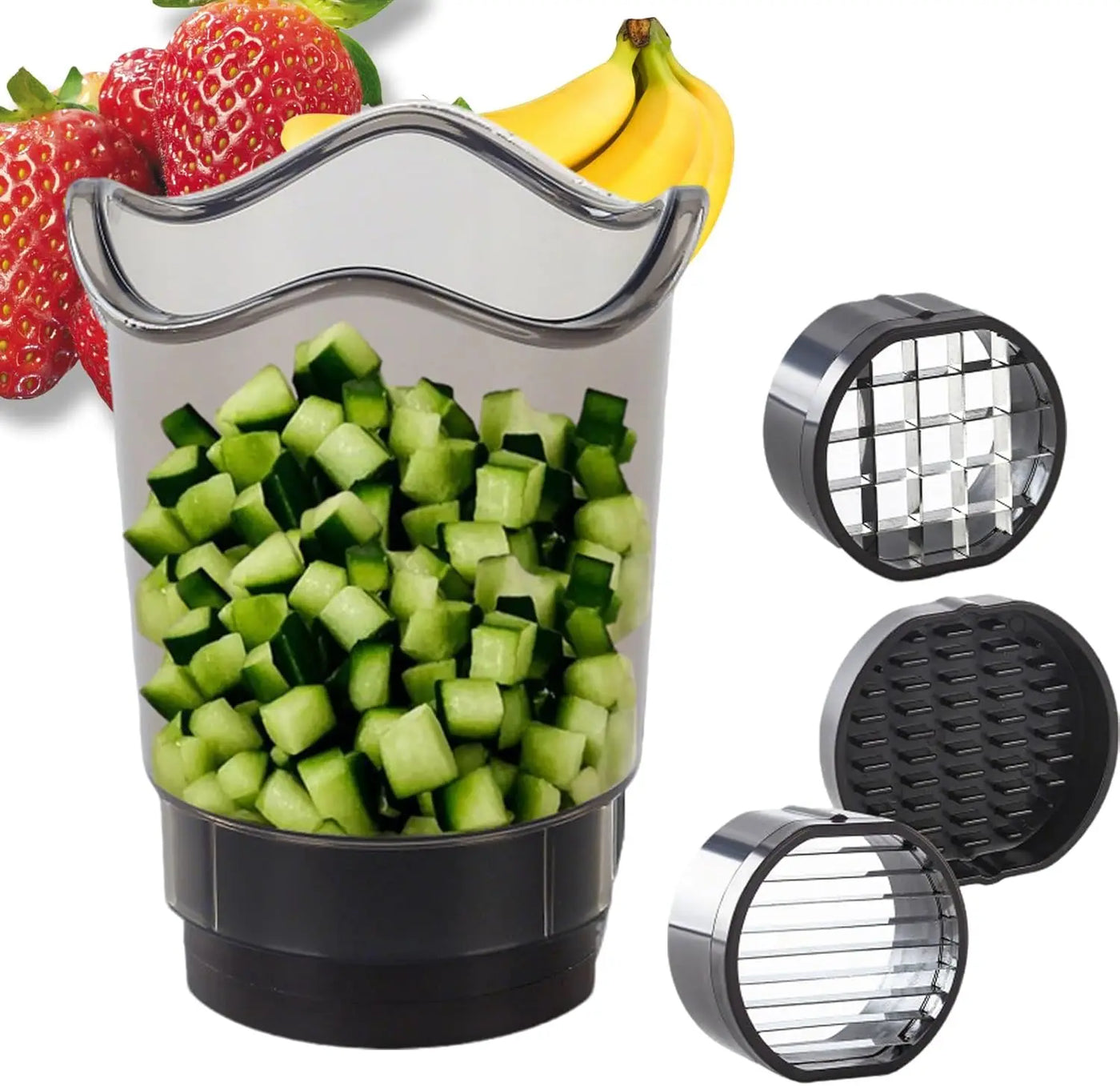 High-Quality Kitchen Slicing Equipment With Cup for Slicing Fruits Vegetables Strawberries Bananas as Kitchen Essential