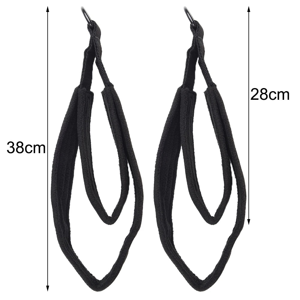 Pilates Reformer Foot Straps - Double Loop D-Ring Exercise Handles (2-Pack)