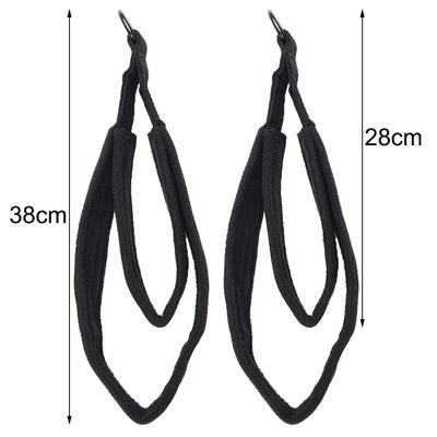 Pilates Reformer Foot Straps - Double Loop D-Ring Exercise Handles (2-Pack)