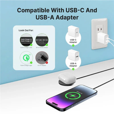 Magnetic Wireless Charger Pad Stand for iPhone 16 15 14 13 Pro Max Mini Airpods PD Macsafe Earphone Phone Fast Charging Station