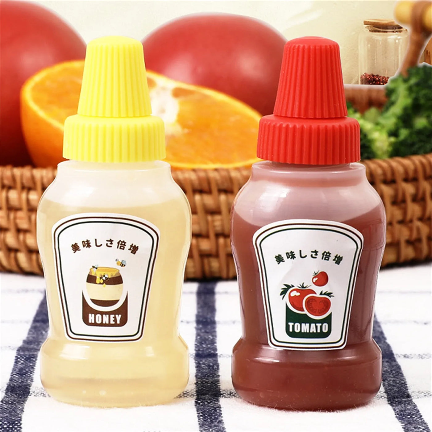 4pcs Mini Condiment Bottles Portable Seasoning Storage Containers