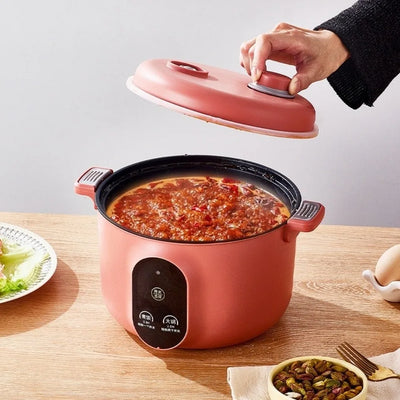 Easy 20cm Micro Pressure Cooker 2 L Non Stick Pressure Cooking Pot Quick Heating Anti-overflow Soup Stew Pot Household