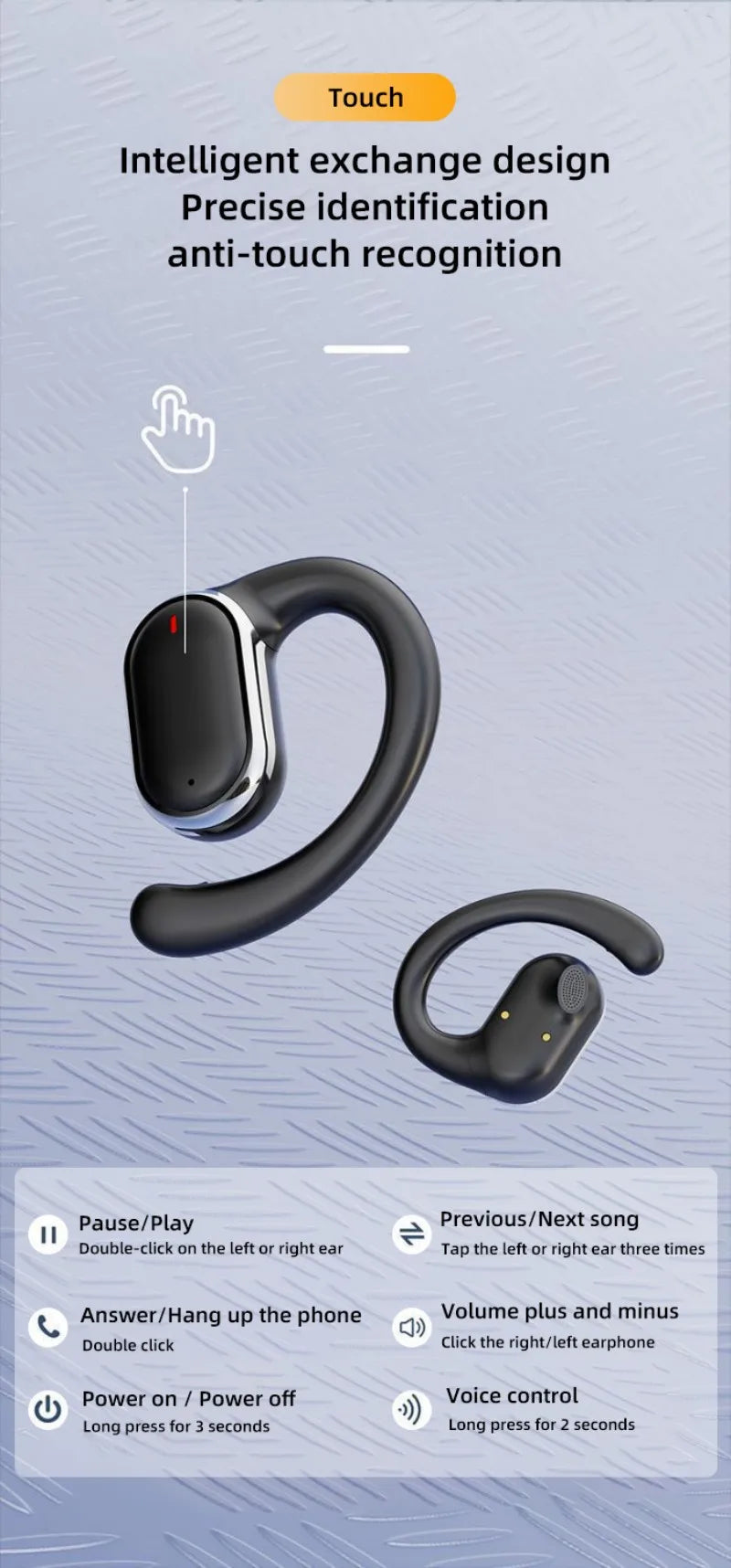 X91 OWS Earhook Earphones Bluetooth 5.3 Low Latency Gaming Sport Headset HiFi Stereo Noise Reduction Wireless Headphones Earbuds