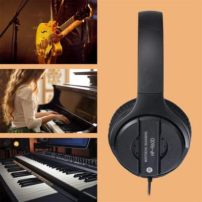 Wired Professional Studio headphone DJ Headphones With Microphone Over Ear HiFi Monitor Music Headset Earphone For Phone PC