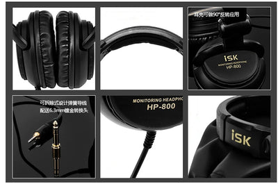 Auriculares Original ISK HP800 Studio Monitor Studio DJ Headphone