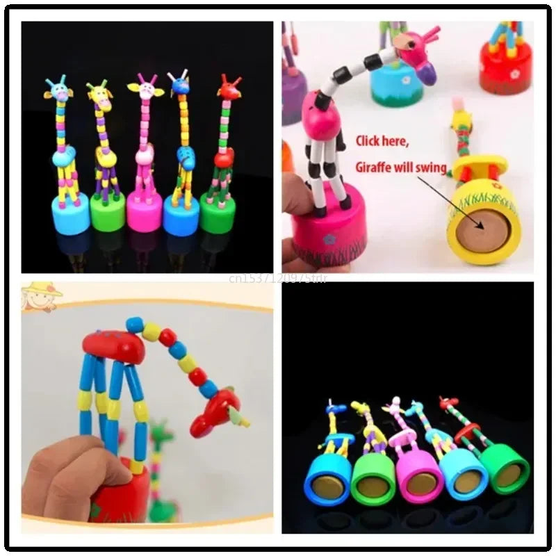 Toddler Baby Learning Toys Wooden Animal Giraffe Developmental Toy Kids Intellectual Early Educational Learning Toys Baby Gift