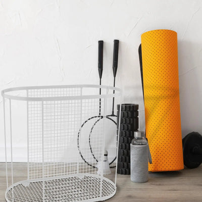 Home Gym Storage Organizer Rack Practical Exercise Organizer Multifunctional Sturdy Yoga Mat Holder Workout Equipment Basket