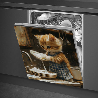 Easy-Clean Magnetic Dishwasher Door Cover - No Glue Needed, Perfect for Kitchen Decor & Stainless Steel Panels, 23.03x25.59 inch