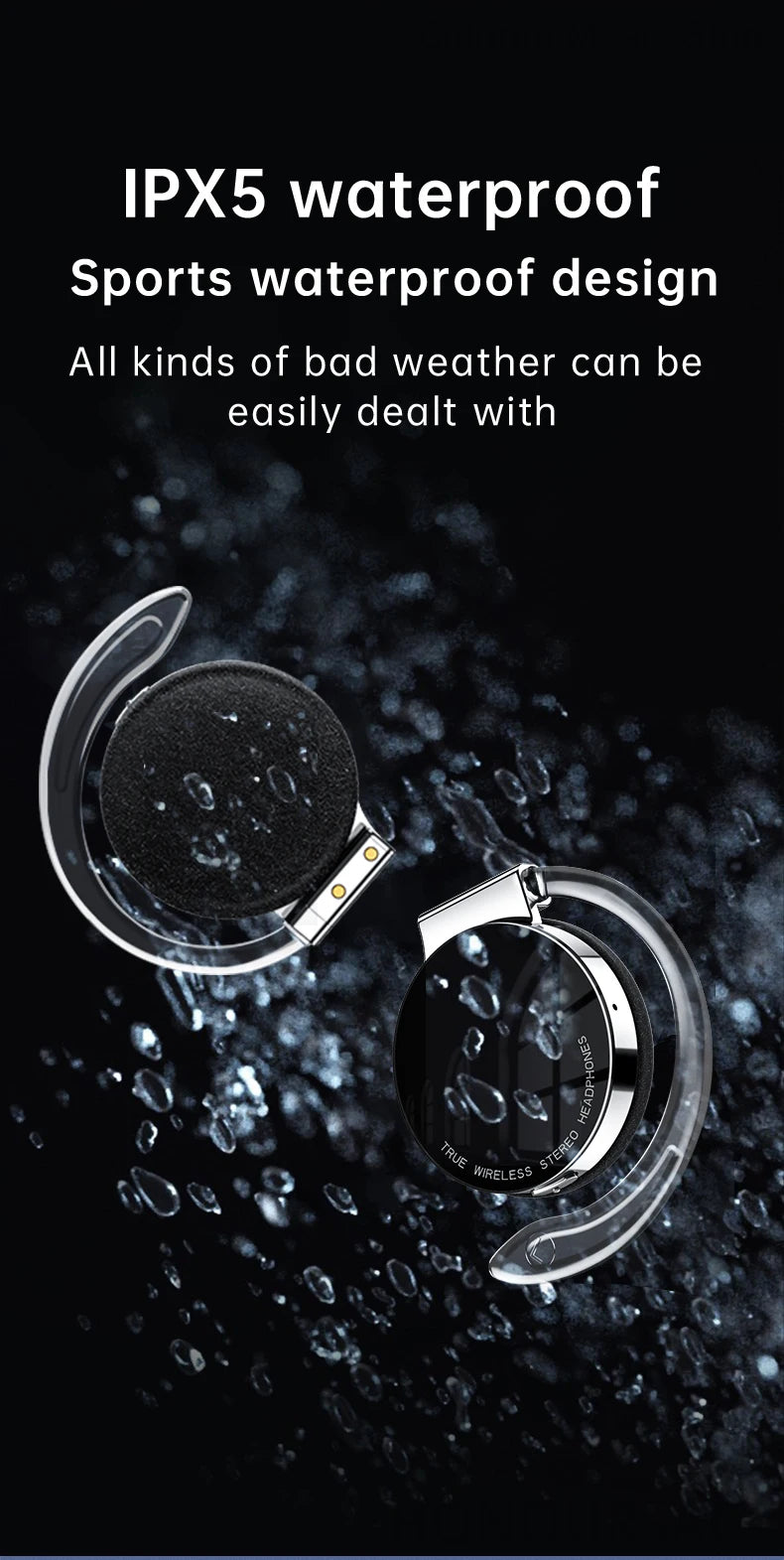 Open Ear Headphones TWS Noise Cancelling Headphones Bluetooth Earpiece Bluetooth Headset Runnning Headphones Workout Headphones