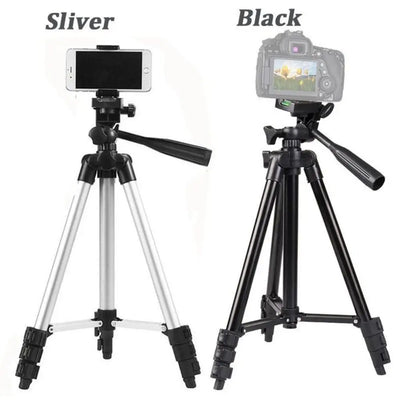 Extendable Phone Tripod Stand Black with Phone Holder Video Recording Photography Stand Portable Durable Camera Stand