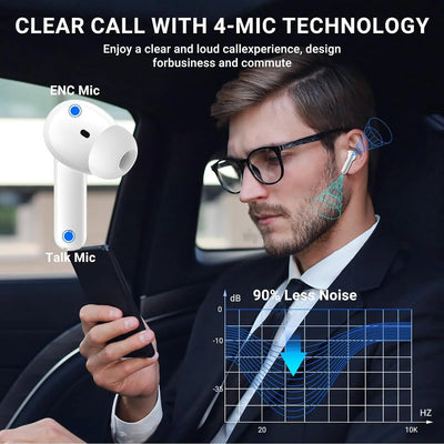Wireless Headphones - for sports. Stereo sound, high-fidelity stereo music and microphone. Low-latency headphones.