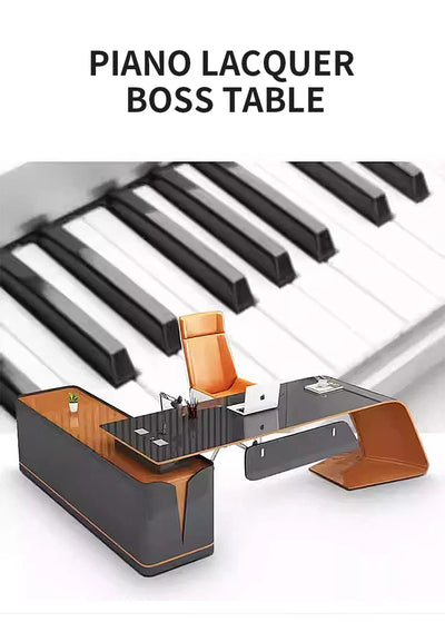Modern Technology Boss Desk Lacquer Panel Piano Office Furniture Modular President Desk for Business  Luxury Office Furniture  b