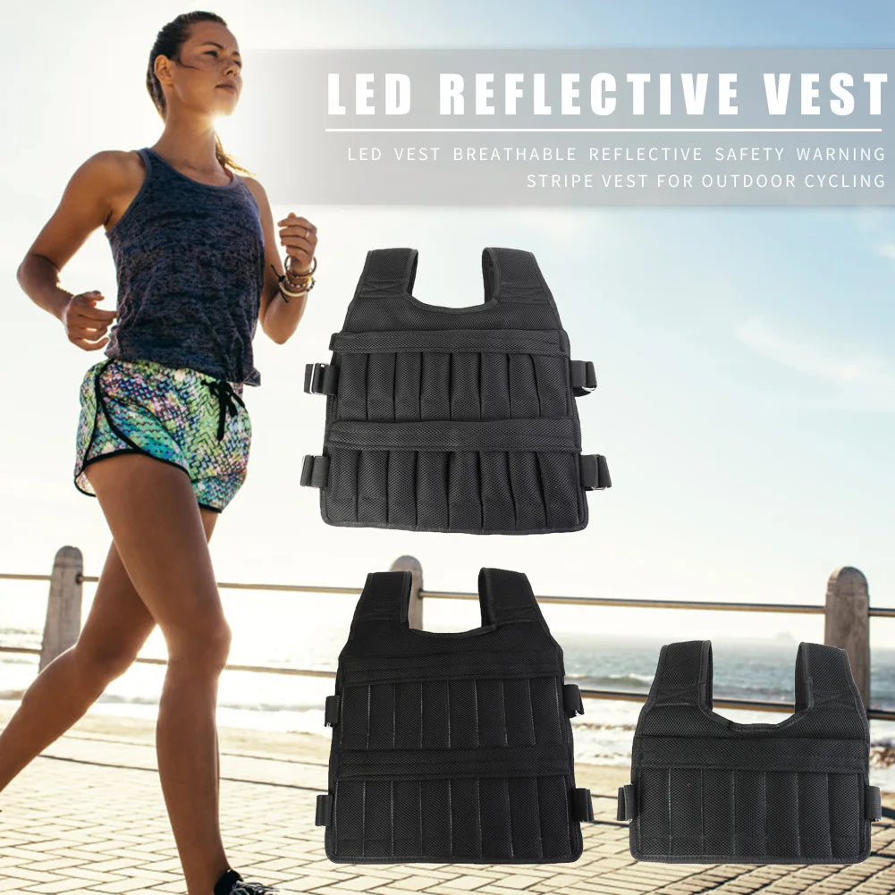 3-50kg Workout Weight Jacket Adjustable Weighted Exercise Vest Workout Equipment for Running Training Workout Jogging Walking