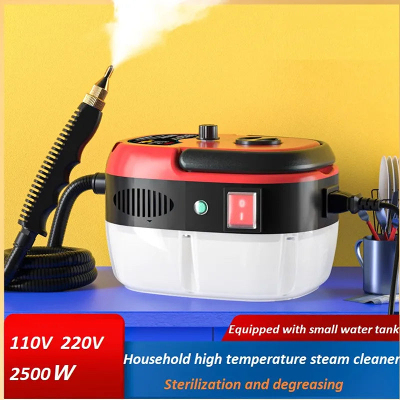 2500W 110V 220V High Pressure And Temperature Steam Cleaner For  Air Conditioning Kitchen Hood Car Cleaner With Water Tank