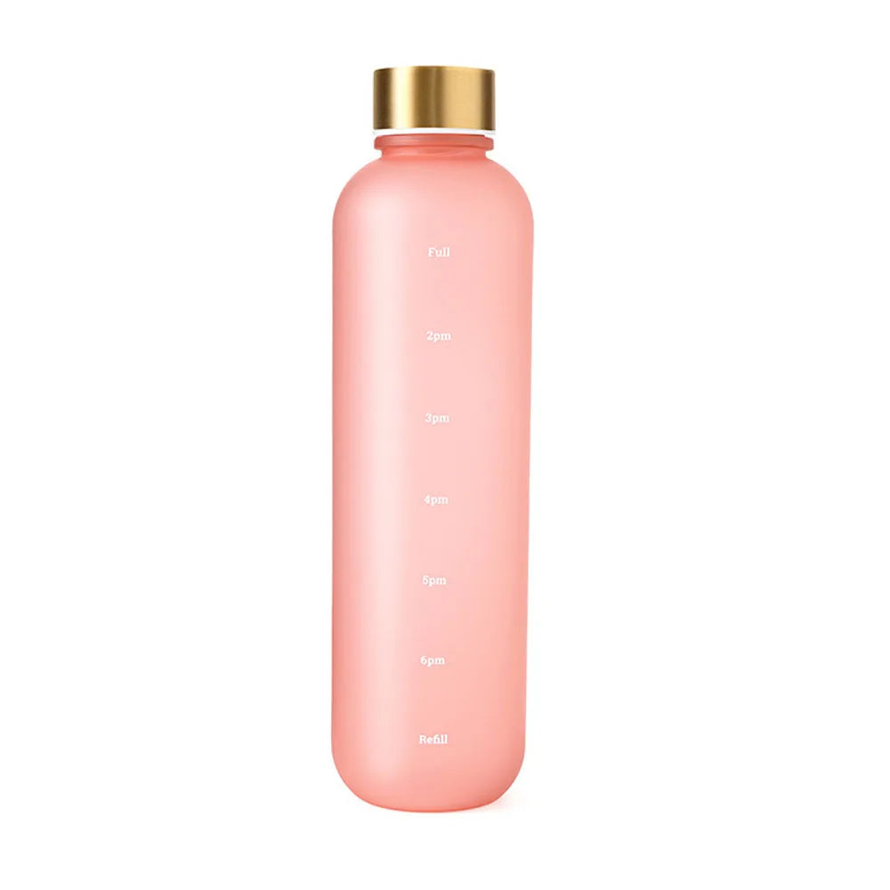 Water bottle, inspirational water bottle with time mark, reusable water bottle, suitable for gym fitness workout travel