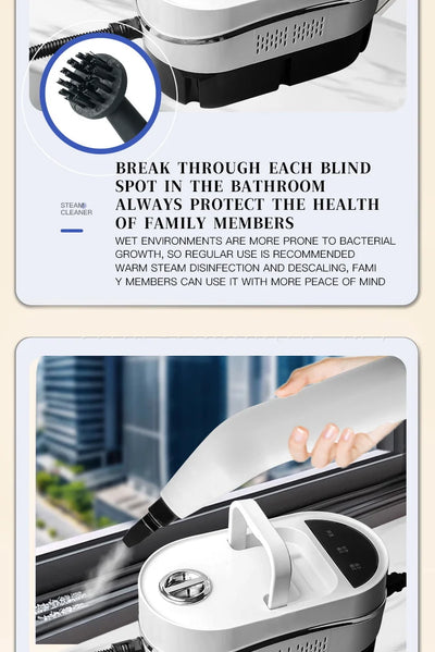 Steam Cleaner High Temperature Household Sterilization for Air Conditioner,Sofa,Kitchen Hood Car Handheld Steam Cleaner EU Plug
