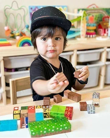 2025 Magnetic Building Blocks Mine World Magnet Cube Set for Boy Girl Kid Age 3+ DIY Model Children Stem STEM Sensory Toy Gift