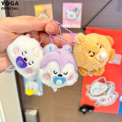 2025 Anime New BT21 Plush Toy Fashion Cartoon Korean Popular Plush Toy Pendant Backpack Keychain Pendant Accessories Girl Gifts