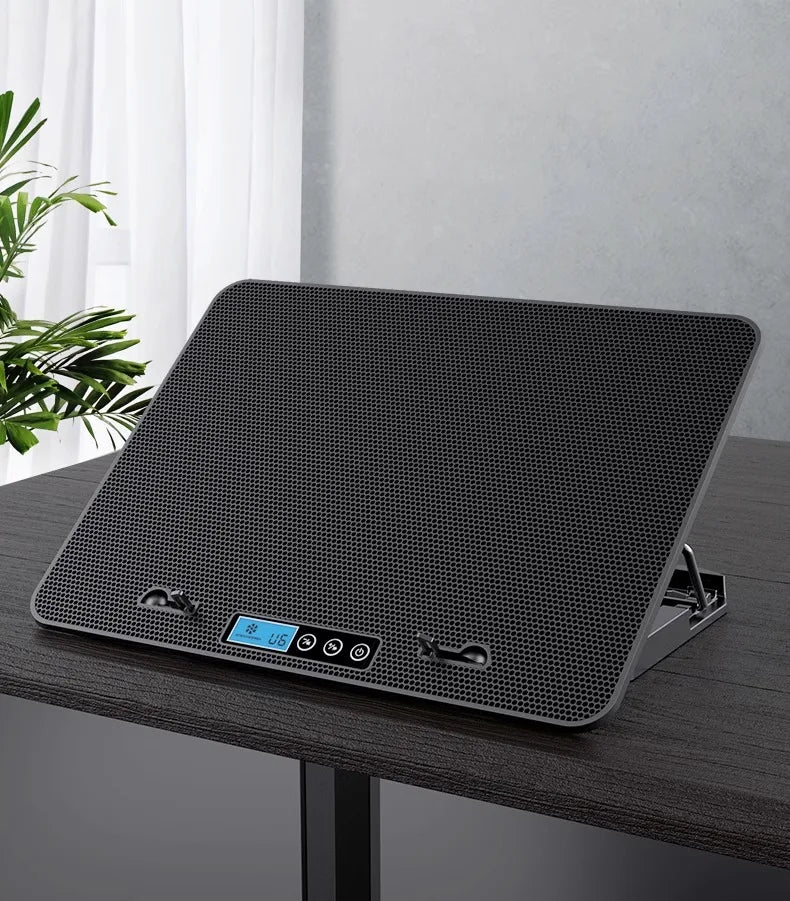 12-17 Inch Laptop Cooling Pad - 6 Quiet Fans Portable Air Cooler for Notebook Gaming with Stable Stand USB