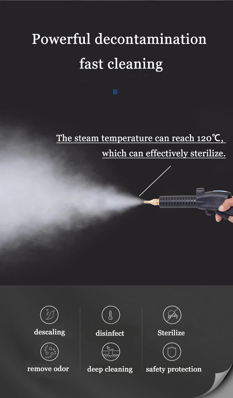 Professional portable uphplstery steam pressure washer 110V/220V steam cleaner for cars house kitchen air conditioner