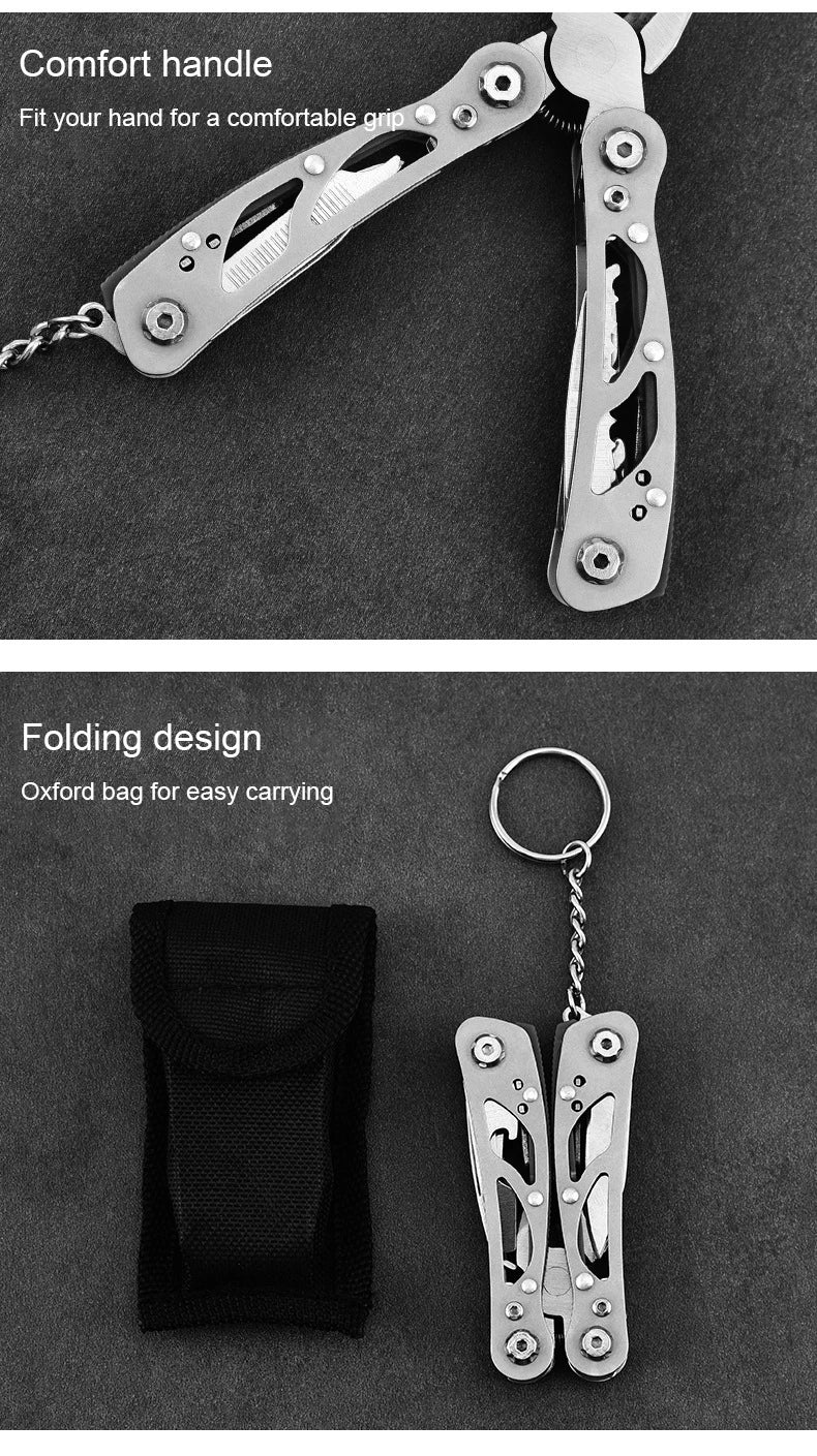 Multifunction Stainless Steel Multi-tool Pocket Knife Pliers Folding Pliers Mini Portable Folding Pliers Folding Blade Knife