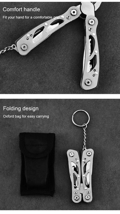 Multifunction Stainless Steel Multi-tool Pocket Knife Pliers Folding Pliers Mini Portable Folding Pliers Folding Blade Knife