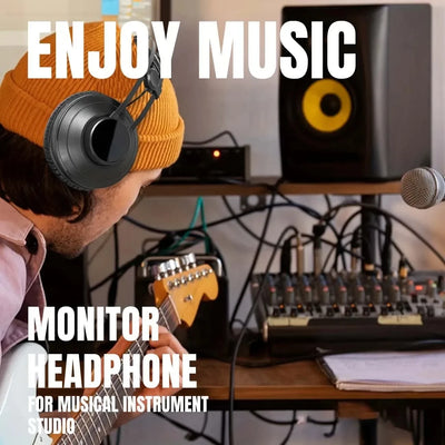 EYOUO Studio headphones with excellent sound quality, suitable recording, podcasting, DJing, and playing the keyboard.