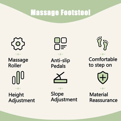 Ergonomic Massage Footstool Durable Adjustable Height Under Desk