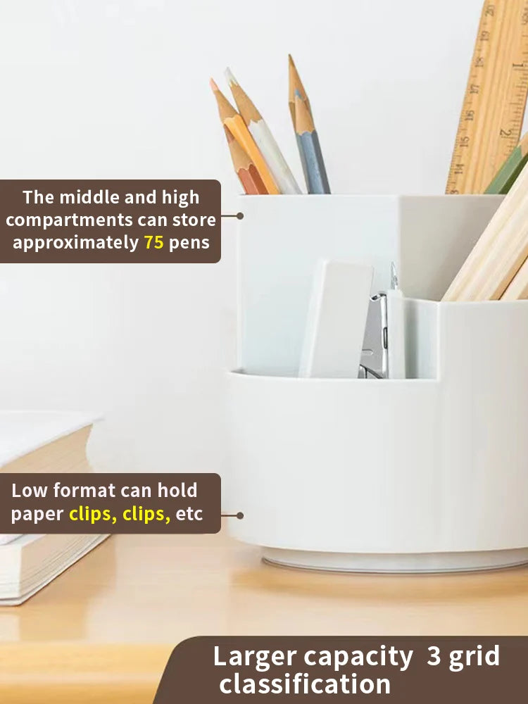 1PC Organize Your Desk With This 360°Rotating Pencil Case