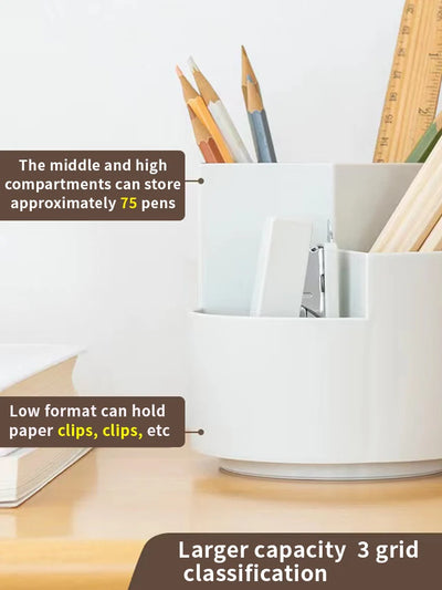 1PC Organize Your Desk With This 360°Rotating Pencil Case