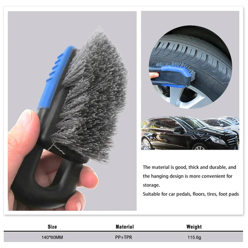 1 Pcs Car Carpet Tire Brush and Upholstery Cleaner Carpet Brush Scrubber for Car Interior Seat Fabric Cleaner for Stains Hair