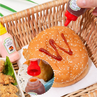 4pcs Mini Condiment Bottles Portable Seasoning Storage Containers