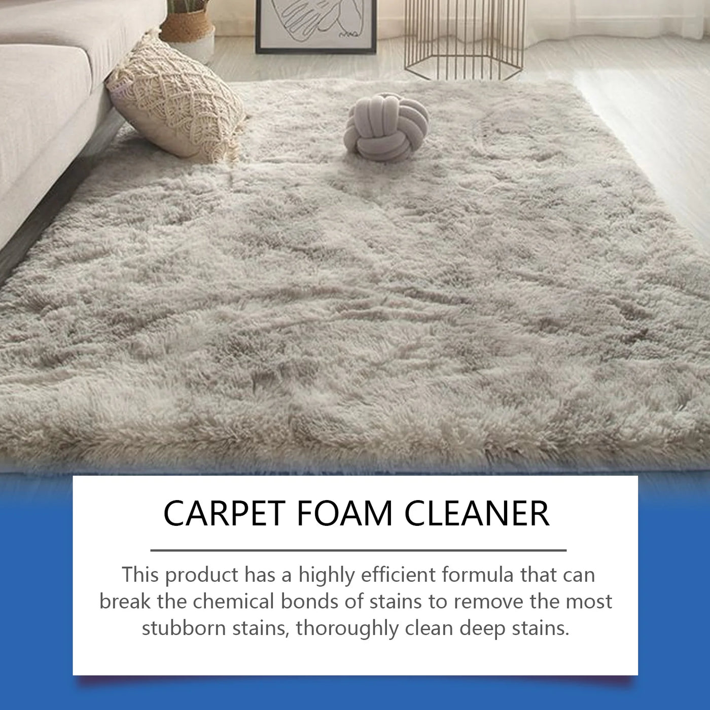 Carpet Foam Cleaner Eliminate Stubborn Stains Odor Remover Carpet Fabric Curtain Multi-functional Cleaning Rug Cleaner Solution