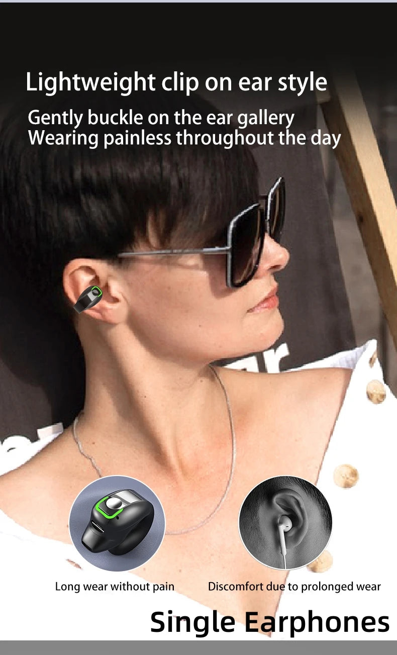 Ear clip earphones, Bluetooth wireless earphone