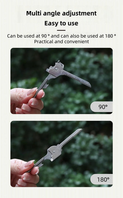 Outdoor multifunctional keychain multifunctional tool 6-in-1 folding mini knife hardware tool creativity