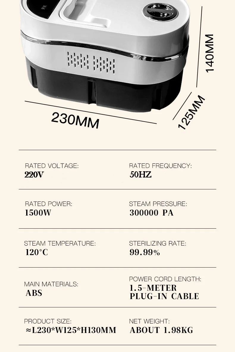 Steam Cleaner High Temperature Household Sterilization for Air Conditioner,Sofa,Kitchen Hood Car Handheld Steam Cleaner EU Plug