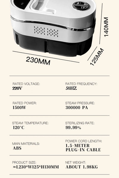 Steam Cleaner High Temperature Household Sterilization for Air Conditioner,Sofa,Kitchen Hood Car Handheld Steam Cleaner EU Plug