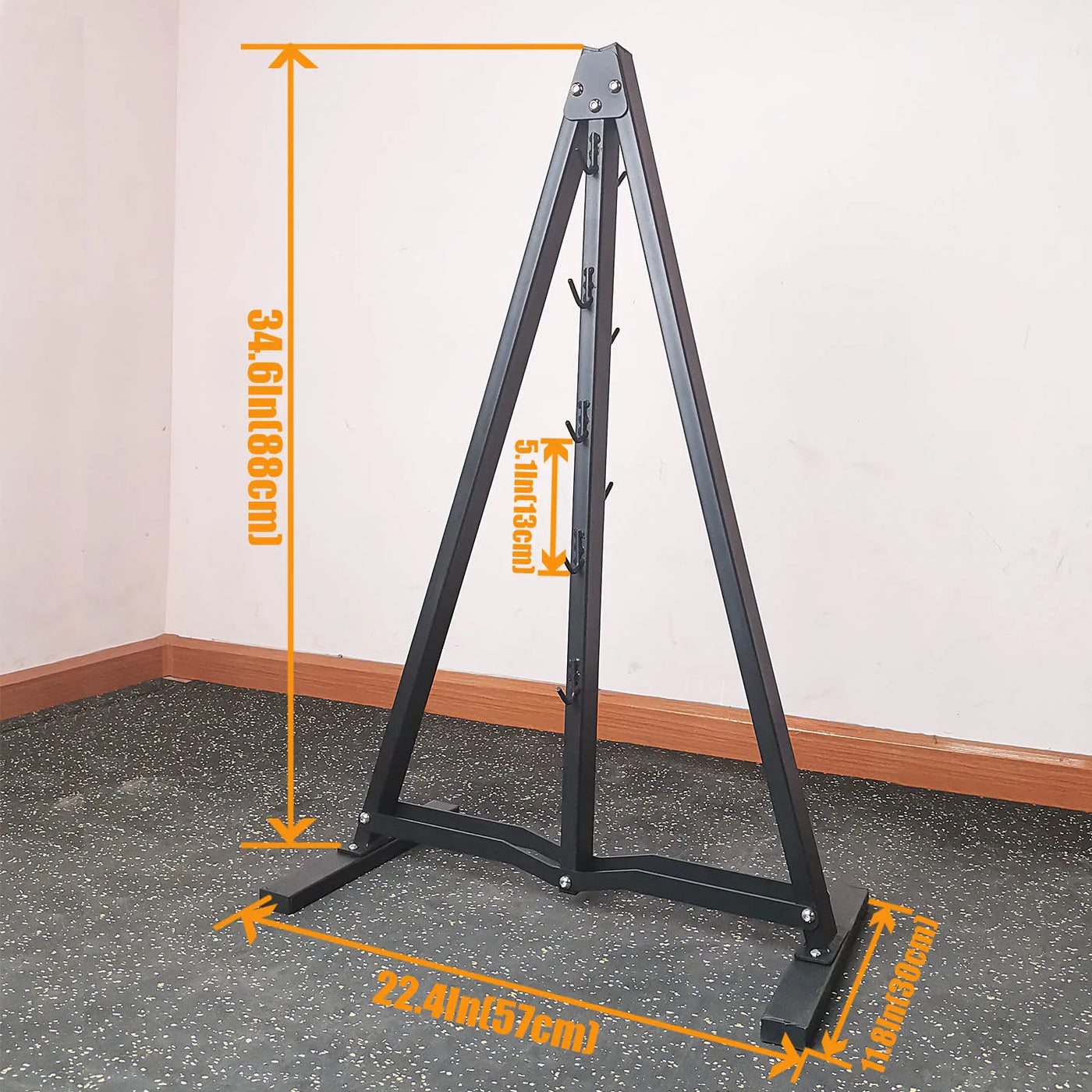 Wall Mount Fitness Equipment Storage Rack - Space-Saving Gym Organizer