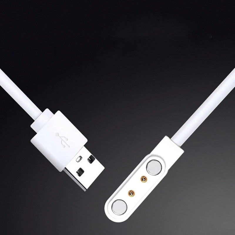 Smart Watch Charging Cable 2 Pin 4 Pins USB Charger Cord 0.5m Universal for Smartwatch 7.62mm 2.84mm 4mm Magnetic Charger