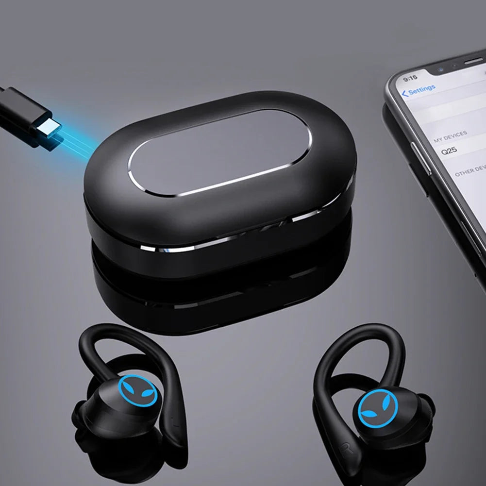 Q25 Wireless Headphone Sport Bluetooth 5.1 Headphones HiFi 9D Bass Stereo Earphone Headset with Microphone for iPhone Workout